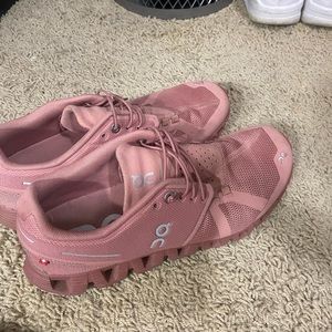 Rose gold pink on clouds